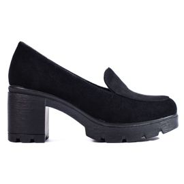 W. Potocki Kvinnors mocka högklackade skor Potocki svart