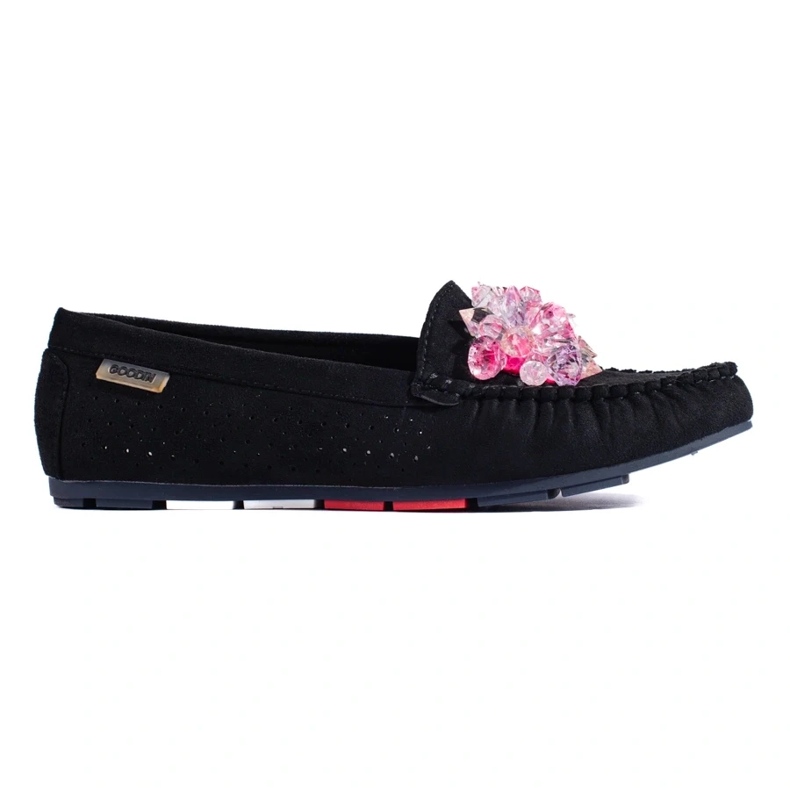 Shelovet loafers i svart mocka för kvinnor