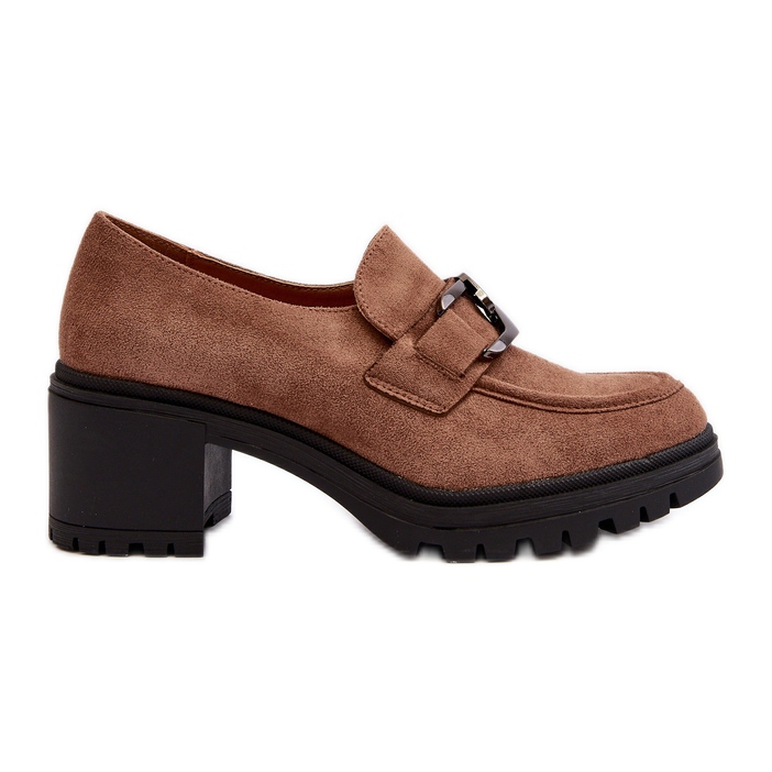 Vinceza Mocka Chunky High Heels Brun Finley