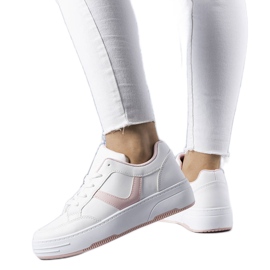 BM Vita och rosa platåsneakers från Trépani