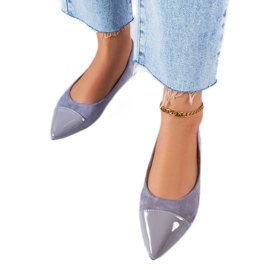 Grå patentballerinor från Thibault