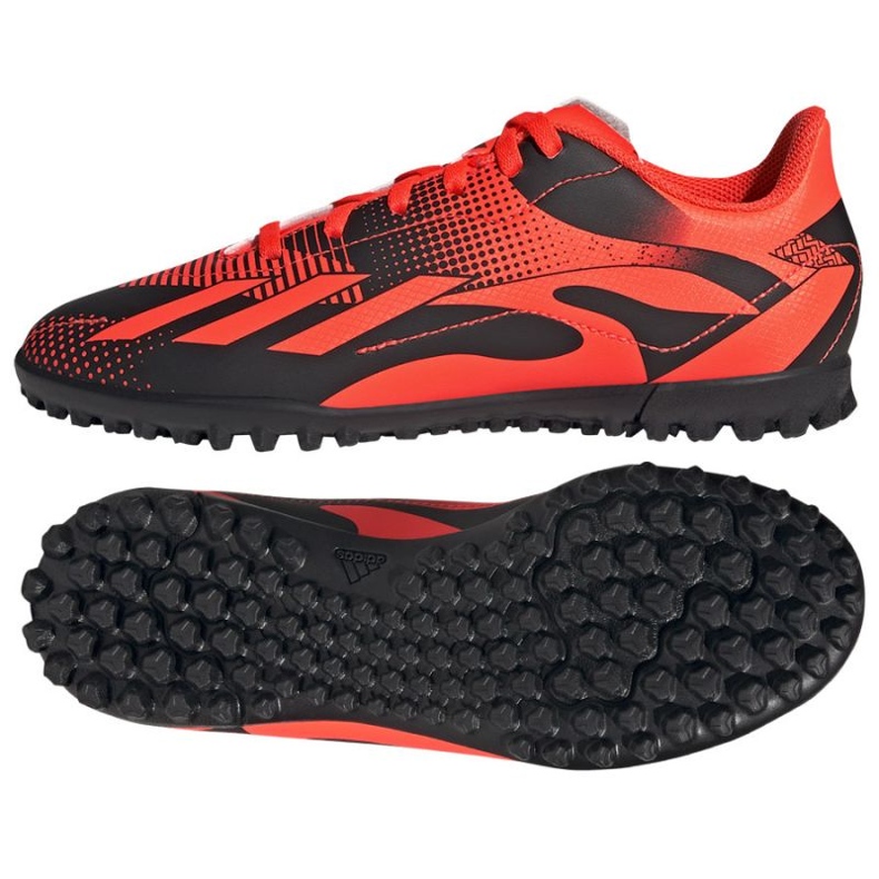Adidas X Speedportal Messi.4 Tf Jr GZ5136 fotbollsskor orange apelsiner och röda