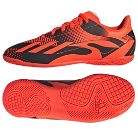 Adidas X Speedportal Messi.4 In Jr GZ5138 fotbollsskor orange apelsiner och röda