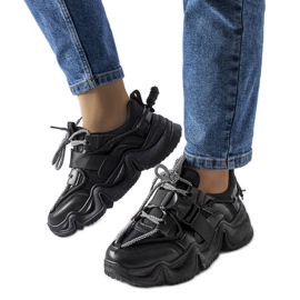 BM Svarta glamorösa sneakers från Desforges