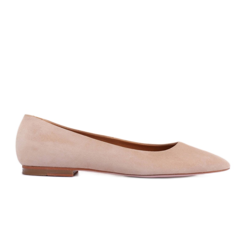 Marco Shoes Balettkläder i mjuk mocka beige