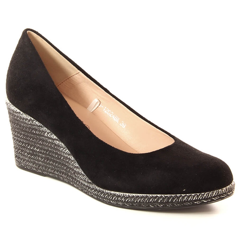 Kilpumpar i svart mocka för kvinnor Potocki SZ12024