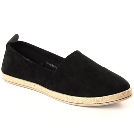Svarta slip-on espadrillor för kvinnor Potocki 16009