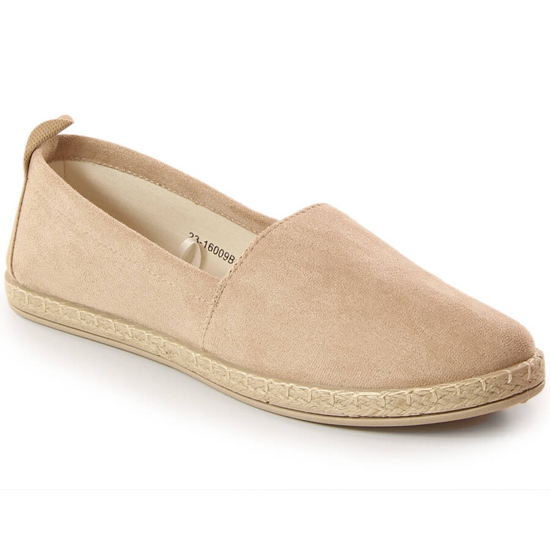 Beige slip-on espadrillor för kvinnor Potocki 16009
