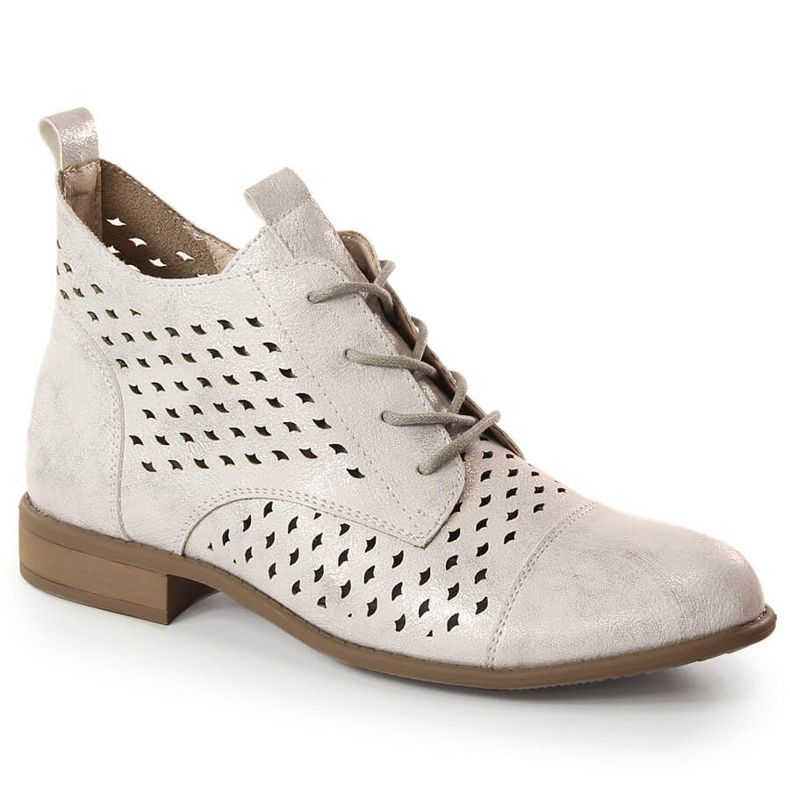 Dam genombrutna stövlar i silver Jezzi ASA142-45 silver-