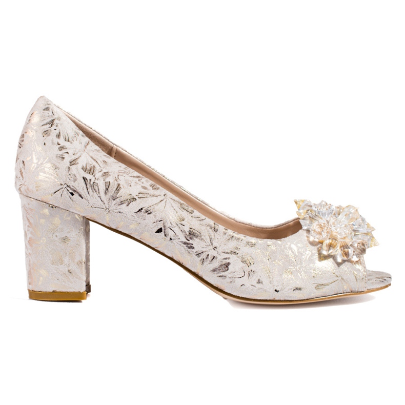 Eleganta beige högklackade pumps från Shelovet