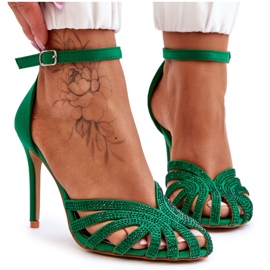 FS1 Fashionabla Jaylen Green Högklackat Med Strass grön