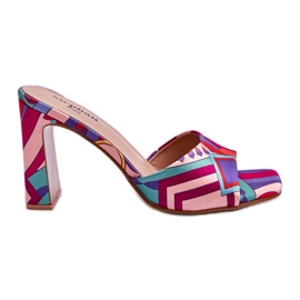 FS1 Dammönstrade hältofflor Lila Adelise purpur mångfärgad