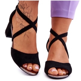 Vinceza Lågklackade damsandaler Svart Quinn