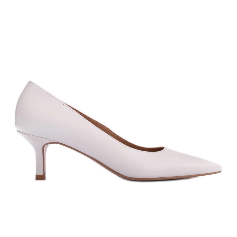 Marco Shoes Eleganta stiletter med lägre klack vit