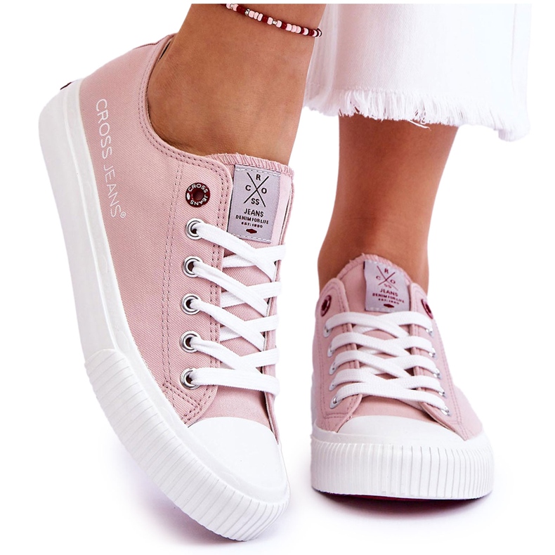 Sneakers Cross Jeans för kvinnor LL2R4068 Nude rosa