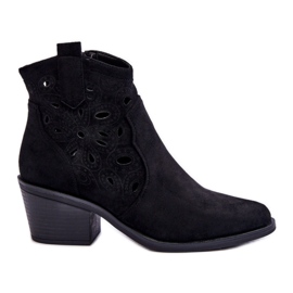 S.Barski Dammocka genombrutna Cowboystövlar Svart Daxon