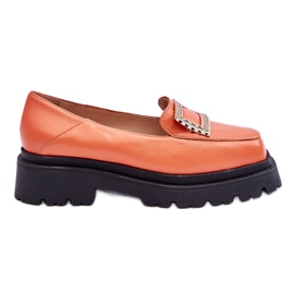 FILIPCZYK Bekväma Orange Agathe Leather Loafers