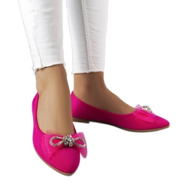Rosa balettlägenheter med rosett och strass från LaGarde