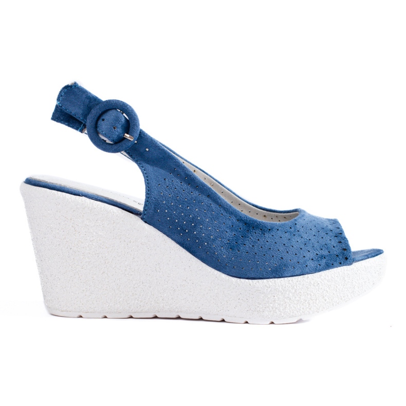 Genombrutna Shelovet-sandaler för kvinnor blå
