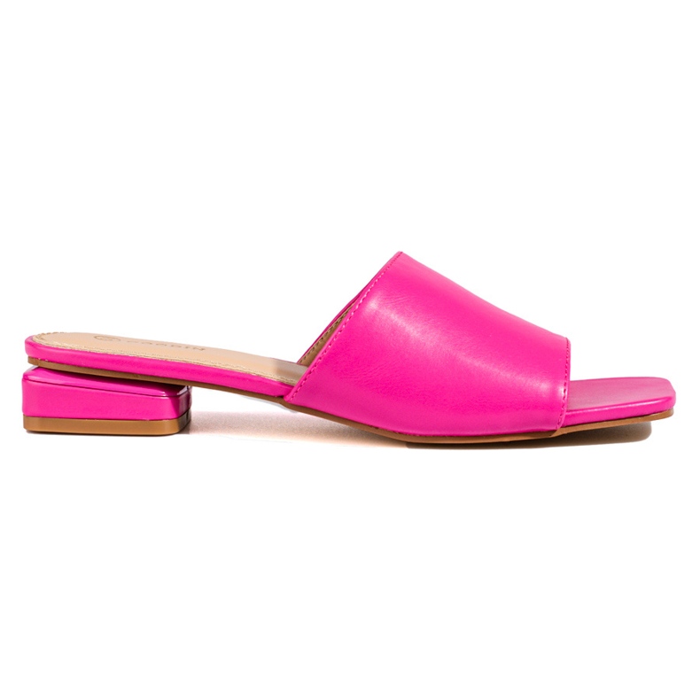 Rosa Shelovet sandaler med klack för kvinnor
