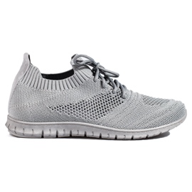 W. Potocki Lätt genombrutna damsportskor Potocki grå