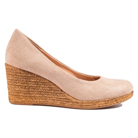 W. Potocki Beige wedge pumps för kvinnor från Potocki