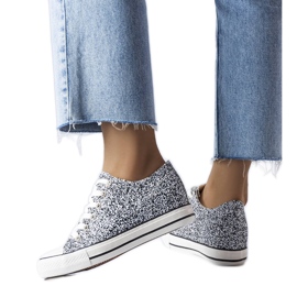 Svarta low wedge sneakers från Garceau vit