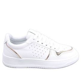 BM Reggi Gold damsneakers vit