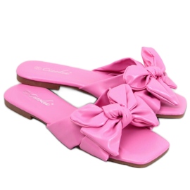 BM Minnen Rosa rosett tofflor