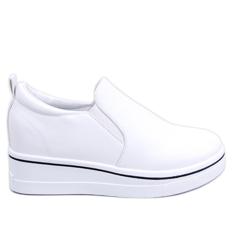 BM Naito White wedge slip on sneakers vit