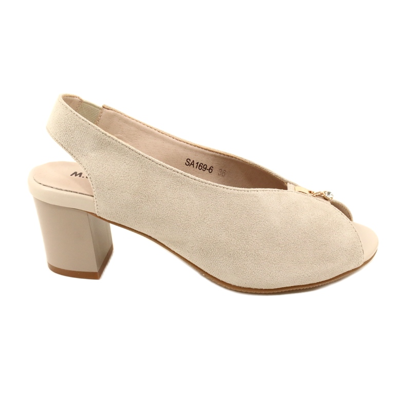 Sandaler på stolpen Daszyński SA169-6 beige