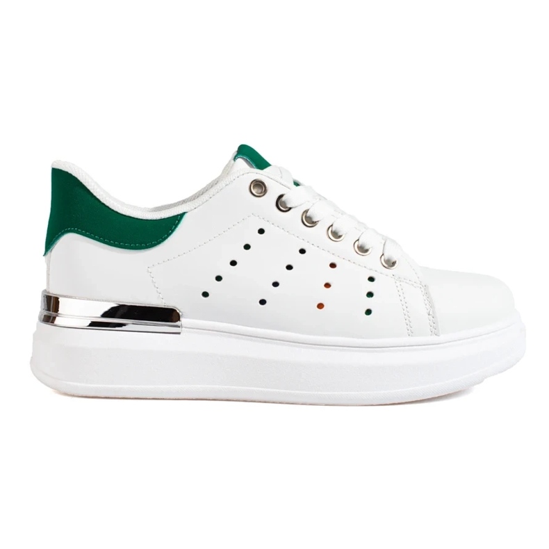 Shelovet vita sneakers med tjocka sulor