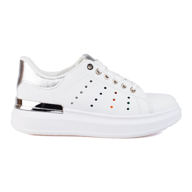Shelovet vita sneakers med tjocka sulor