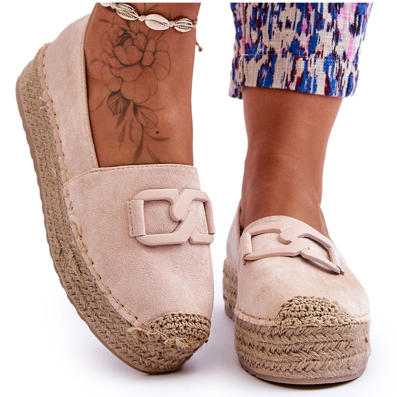 FI1 Classic Platform Espadrilles för kvinnor Beige Maurine