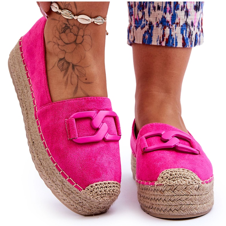 FI1 Classic Platform Espadrilles dam Fuchsia Maurine rosa