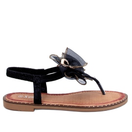 Seastar Farina Black rosett flip flops svart