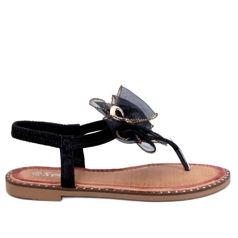 Seastar Farina Black rosett flip flops svart