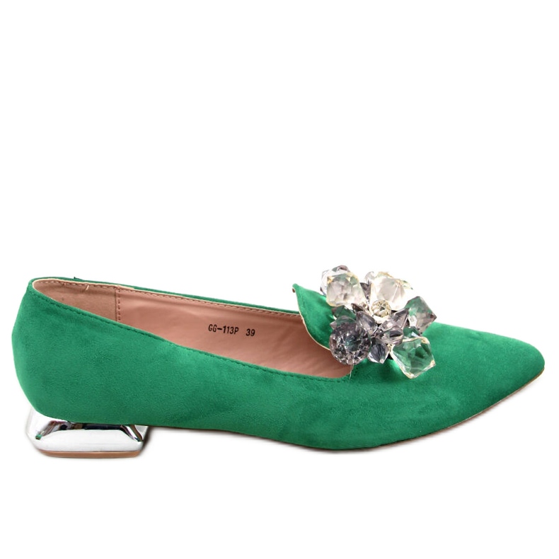 PA1 Lords loafers med Falconi Green stenar grön