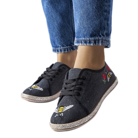 Svarta glitter espadrilles från Malia