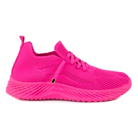 Damtextil sportskor Shelovet fuchsia rosa