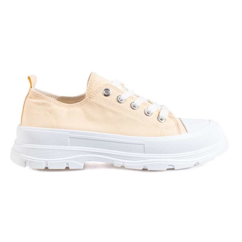 Plattsneakers för kvinnor Shelovet beige