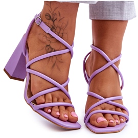 Klassiska högklackade sandaler Lila Lucetta violett