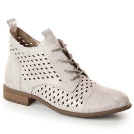 Genombrutna fjäderstövlar Jezzi W JEZ392B silver-