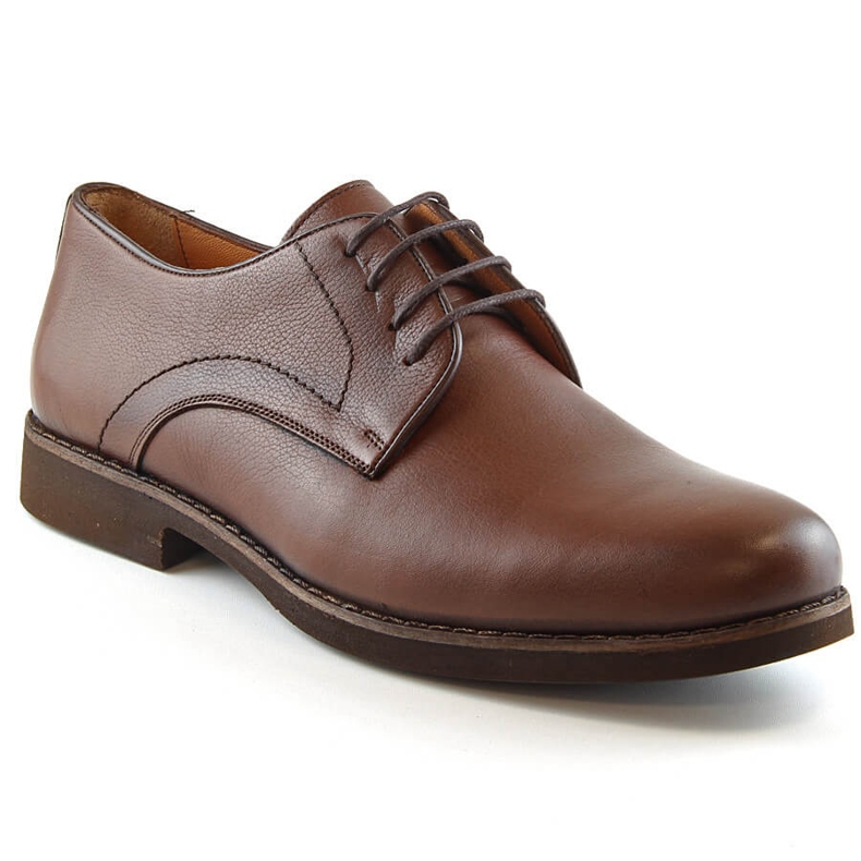 Bruna läderskor med snörning för män T.Sokolski W21-903