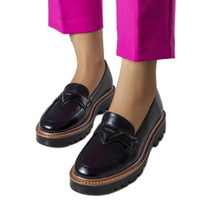 Jacquenett svart lords med läder innersula