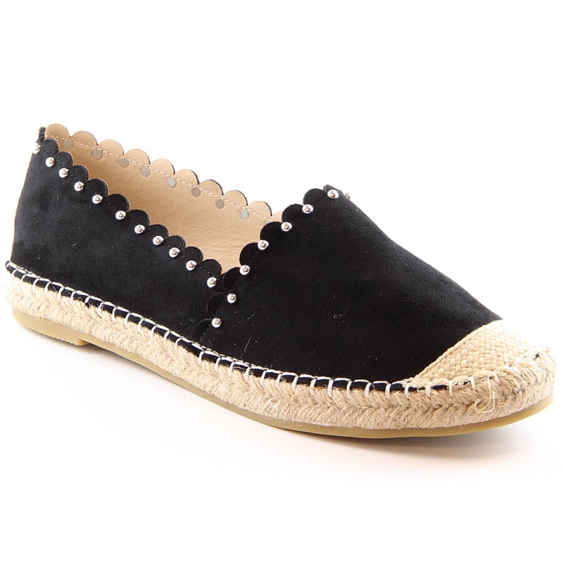 Slip-on espadrillor för kvinnor svarta Vinceza 34595