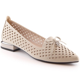 Genombrutna spetsiga damskor Jezzi ASA178-5 silver-