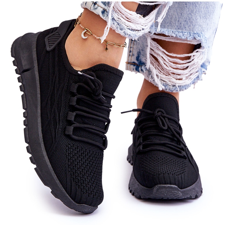 FB2 Slip-On Sports Sneakers dam Svart Rosett