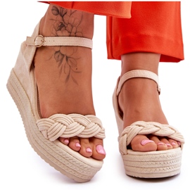 FB2 Klassiska mockasandaler Beige Denisse brun