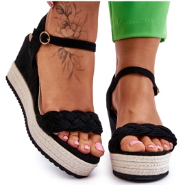 Klassiska mocka sandaler svart Denisse